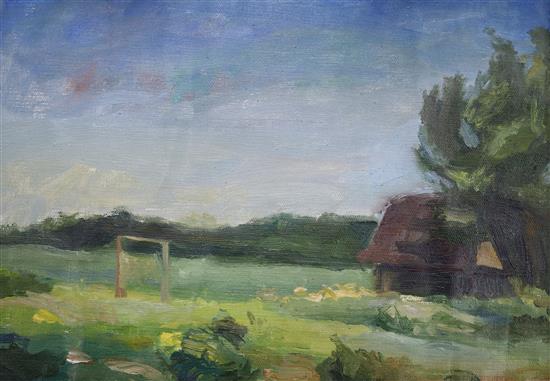 Georg and Angelika Nachlass, oil on canvas, Landscape, 31 x 44cm